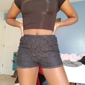 Black Lace Shorts